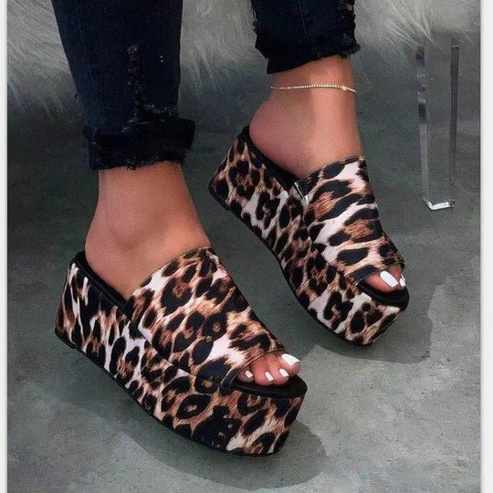 Damen Wedge-Pantoletten mit modischem Camouflage-Design und komfortablem Fußbett R&B