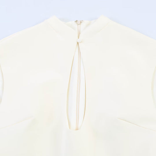Damen figurbetontes Sommerkleid mit V-Ausschnitt und Rückenschlitz R&B