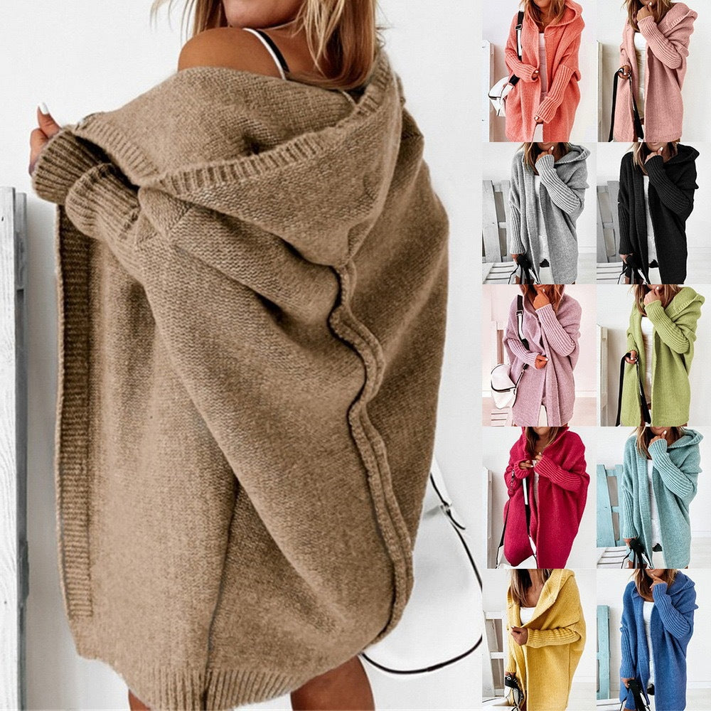 Damen Lässiger Strickpullover mit offener Front und feiner Struktur R&B