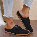 Damen Komfortable Mules mit modischer Schnalle R&B