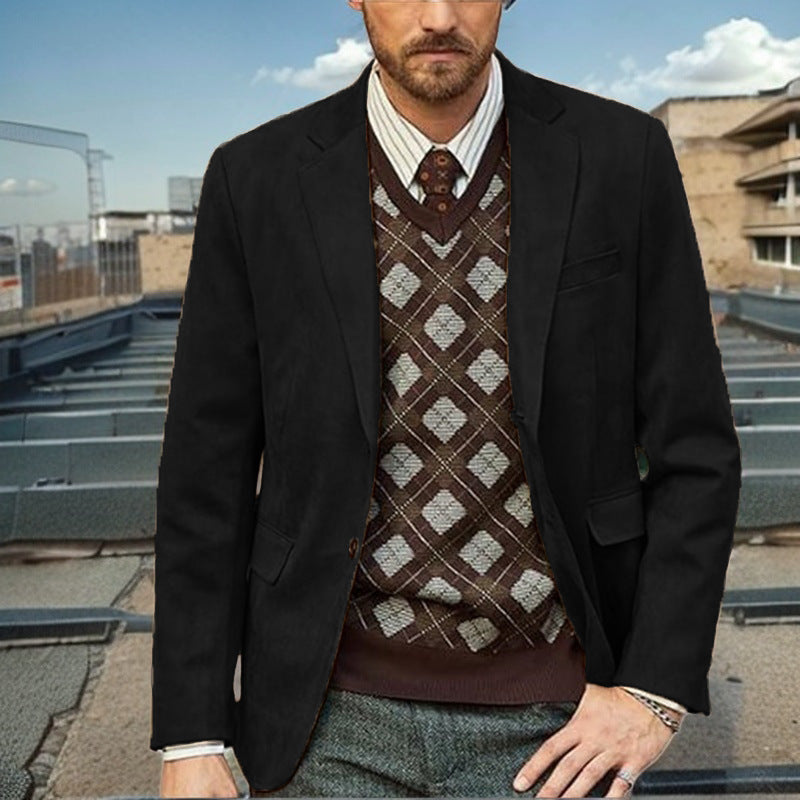 Herren modischer Anzugblazer aus feinster Wolle R&B