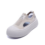 Damen Sneakers mit elastischem Obermaterial und sportlicher Plattform R&B