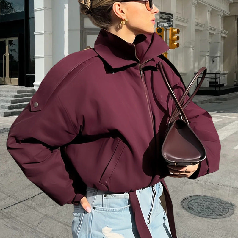 Damen Urbaner Parka mit hohem Stehkragen und innovativem Schnitt R&B