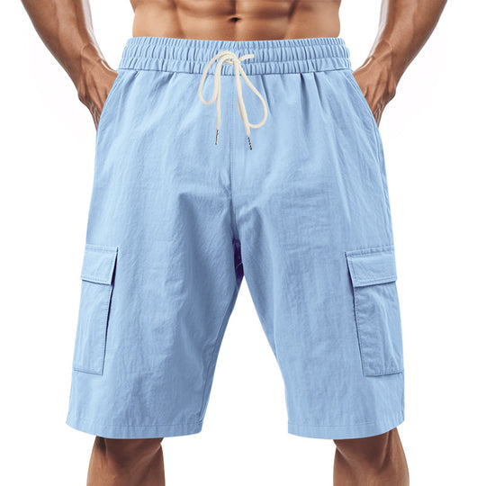 Herren Cargo-Shorts mit praktischen Seitentaschen und verstellbarem Kordelzug R&B