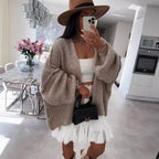 Damen Gemusterter Cardigan aus weichem Kuschelmaterial R&B