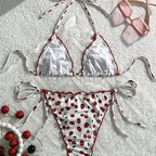 Damen Schicker Triangel-Bikini mit fruchtigem Design R&B