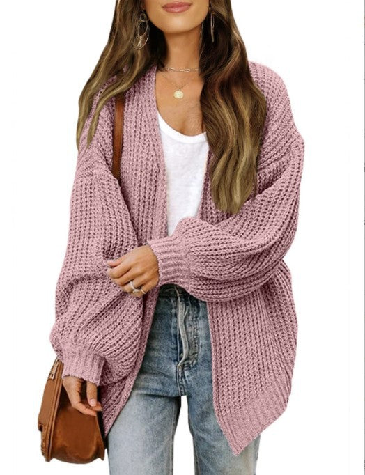 Damen Grobstrickjacke mit überschnittenen Schultern und lässigem Schnitt R&B