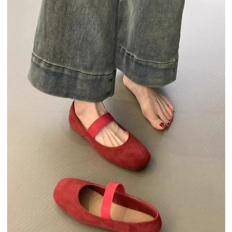 Damen Ballerinas mit komfortablem Riemen und weichem Obermaterial R&B