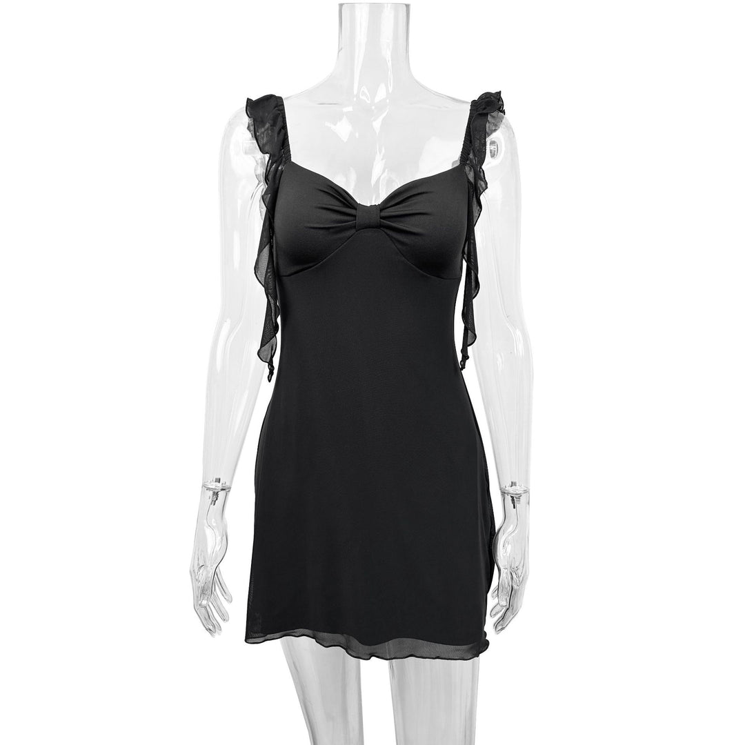 Damen Elegantes trägerloses Minikleid mit raffiniertem Schleifendetail R&B