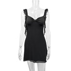 Damen Elegantes trägerloses Minikleid mit raffiniertem Schleifendetail