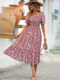 Damen Maxikleid mit Blumenmuster