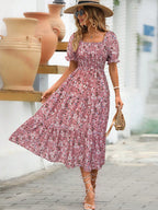Damen Maxikleid mit Blumenmuster