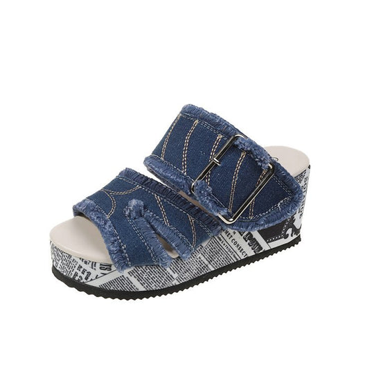 Damen Wedge-Sandalen mit eleganten Verzierungen R&B