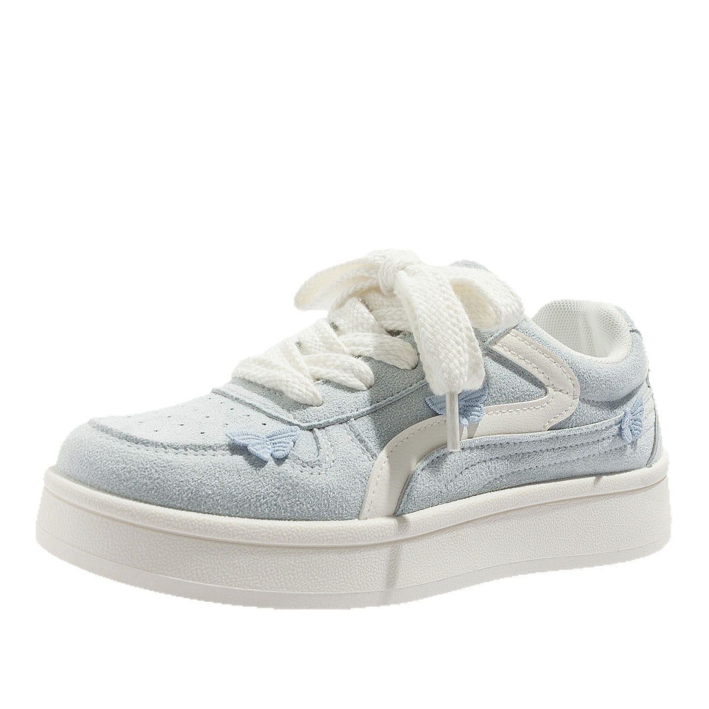 Damen Sneakers mit filigranem Schmetterlingsdesign und sportlicher Profilsohle