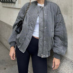 R&B | Damen Gesteppte Oversized Bomberjacke