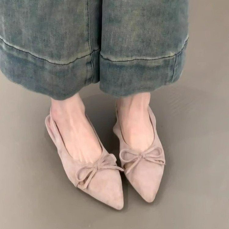 Damen elegante Slipper mit dekorativem Schlaufenakzent und komfortabler Sohle R&B