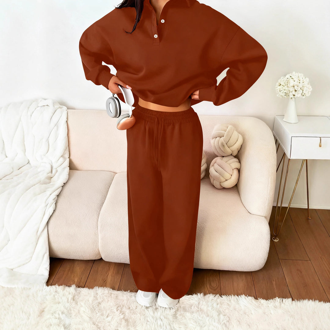 Damen lässiges Oversized Sweatshirt und Jogginghose Set R&B