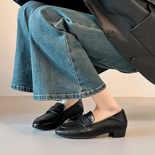 Damen Elegante Ledermokassins R&B