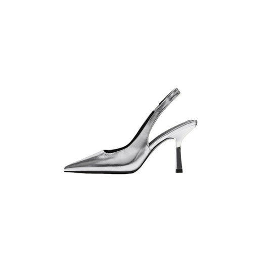 Damen Slingback High Heel Pumps mit elegantem metallic Finish R&B