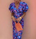 Damen Elegantes Kleid mit Puffärmeln und raffiniertem Schnitt R&B
