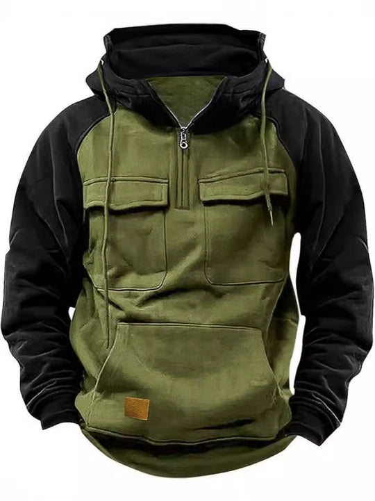 Herren funktionale Kapuzenjacke mit praktischen Taschen R&B