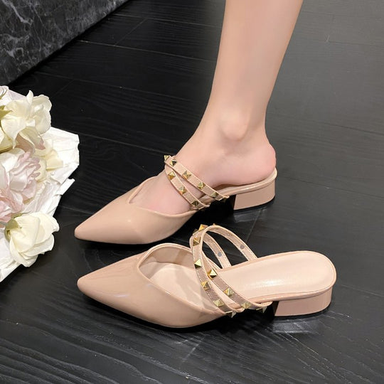 Damen Slingback-Mules mit eleganten Schmuckdetails R&B