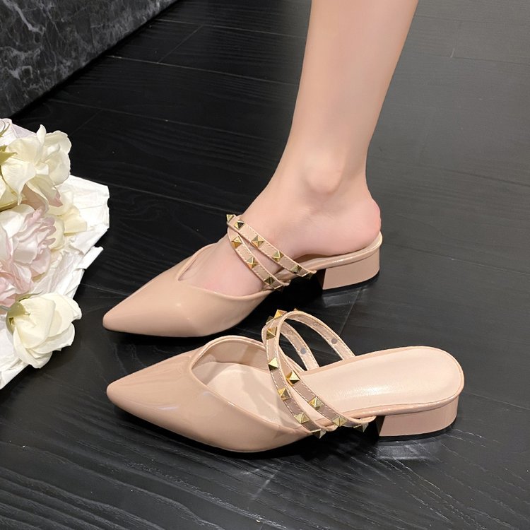 Damen Slingback-Mules mit eleganten Schmuckdetails R&B