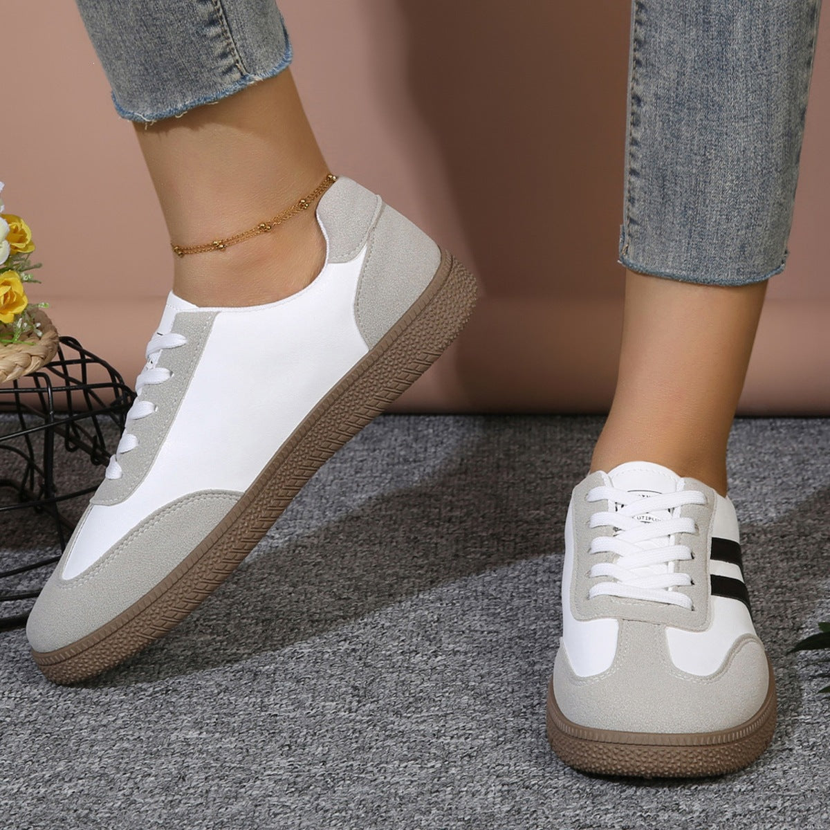Damen Sportliche Sneakers mit trendigem Animal-Design R&B