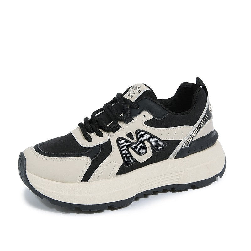 Damen Sportliche Sneakers mit mehrschichtigem Design und dämpfender Laufsohle R&B