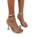 Damen Transparente High Heels mit dekorativem Schleifen-Design R&B