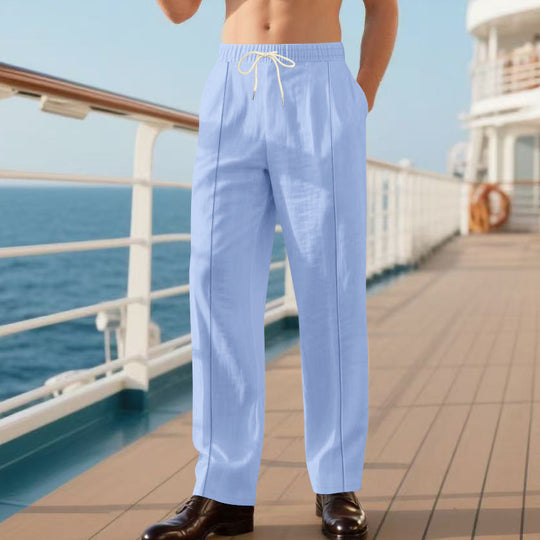 Herren elegante Reisehose mit verstellbarem Kordelzug und atmungsaktivem Stoff R&B
