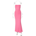 Damen Figurbetontes Maxikleid ohne Träger R&B