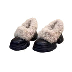 Damen Flauschige Clogs mit trendigem Design und rutschfester Sohle R&B
