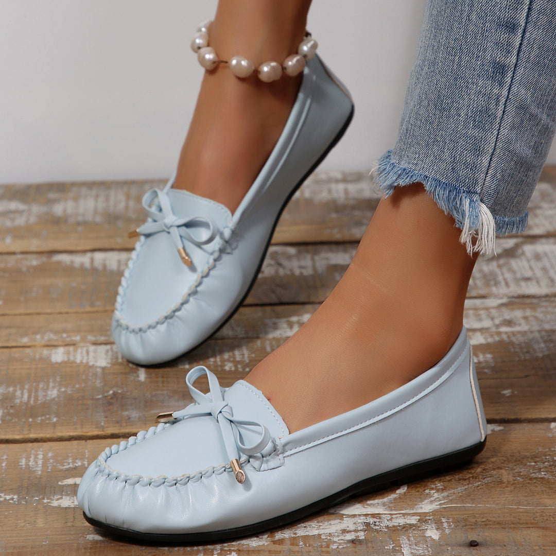 Damen Mokassins mit elegantem Schleifen-Detail und komfortabler Sohle R&B
