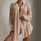 Damen luftige Strandbluse R&B