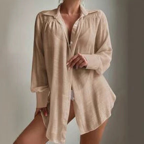 Damen luftige Strandbluse R&B