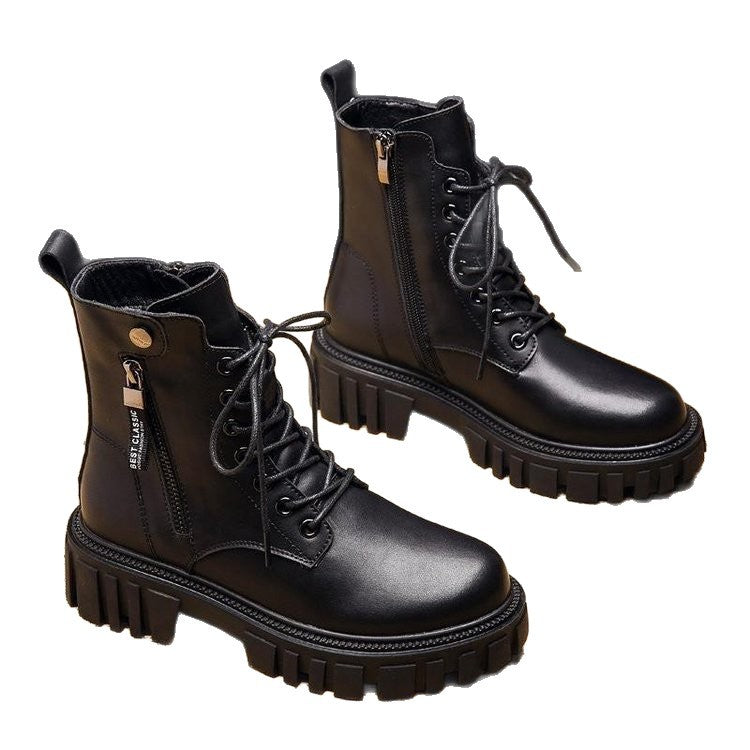 Damen Schnürstiefel mit robustem Profil und nachhaltigem Obermaterial R&B