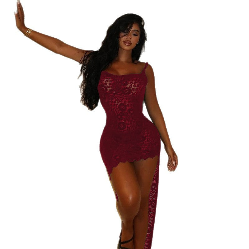 Damen Spitzenkleid mit seitlichem Schlitz R&B