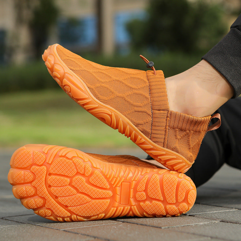 Damen bequeme Slip-On Laufschuhe mit strapazierfähigem Obermaterial und rutschfester Sohle