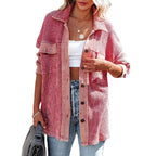 Damen Overshirt mit zwei Brusttaschen und lässiger Passform R&B