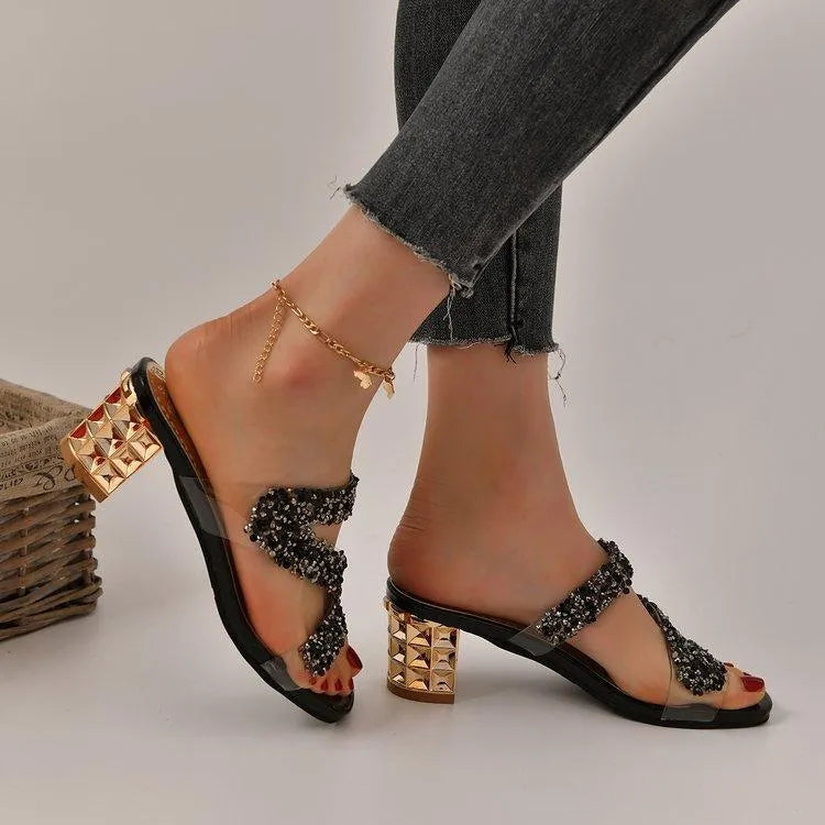 R&B | Sandalen mit Absätzen und Pailletten