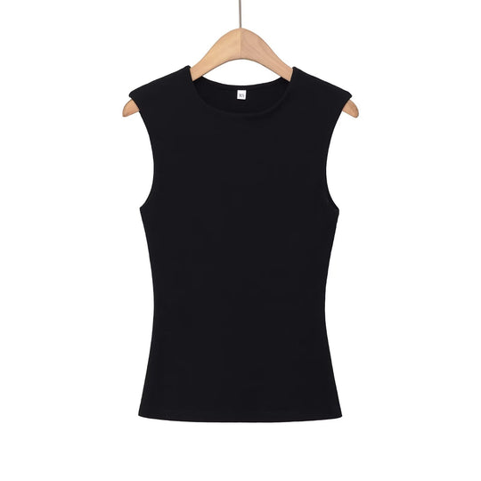 Damen ärmelloses Oberteil mit strukturiertem Look und hochwertiger Baumwolle R&B