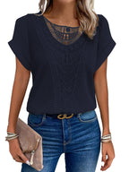 Elegantes Spitzen-T-Shirt mit stilvollen Details
