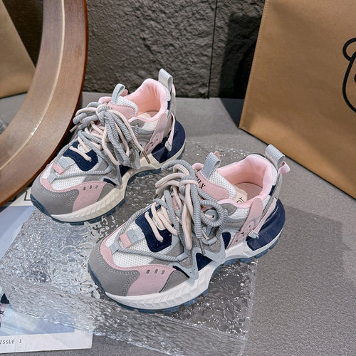Damen sportliche Sneakers mit atmungsaktiver Obermaterialstruktur und rutschfester Sohle R&B