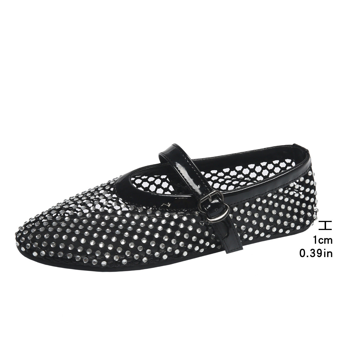 Damen Funktions-Ballerinas mit strassbesetztem Obermaterial R&B