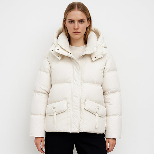 Damen Isolierte Steppjacke mit praktischen Taschen und Kapuze R&B