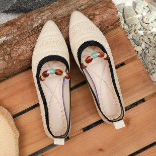 Damen elegante Ballerinas mit modischer Applikation R&B