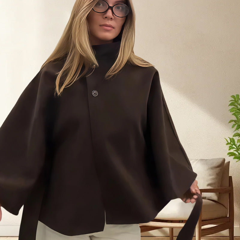 Damen elegante und vielseitige Cape-Jacke R&B