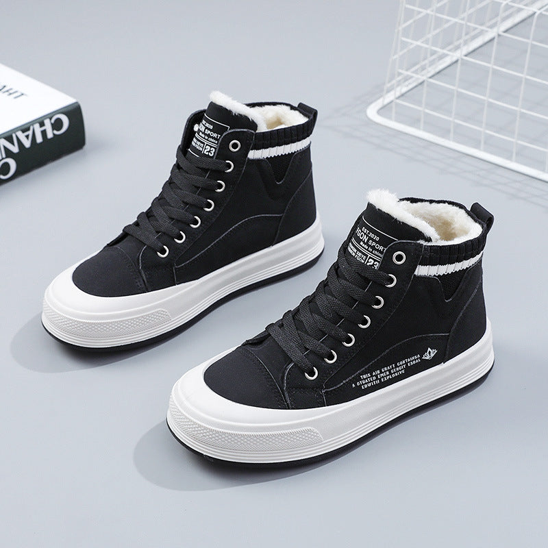 Damen gefütterte High-Top Sneakers mit strapazierfähigem Obermaterial und rutschfester Sohle R&B