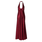 Damen Maxi Kleid mit eleganter Halterneck-Detaillierung und fließendem Schnitt R&B